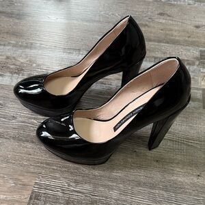 French Connection Glossy Black Heels